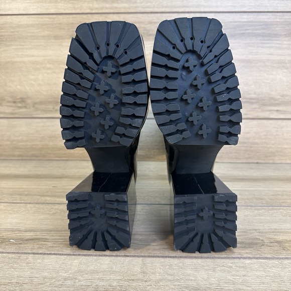 POSTER GIRL Toxic Behavior Platform Chelsea Boots Size 9 Chunky Black Dolls Kill - Picture 16 of 16